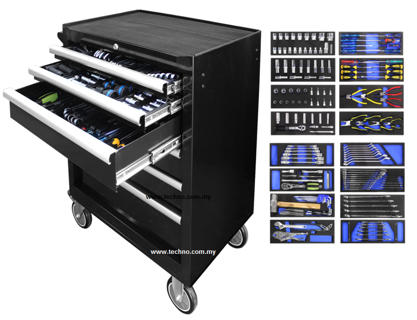 REMAX 184PCS 6 DRAWERS TOOL CABINET SET